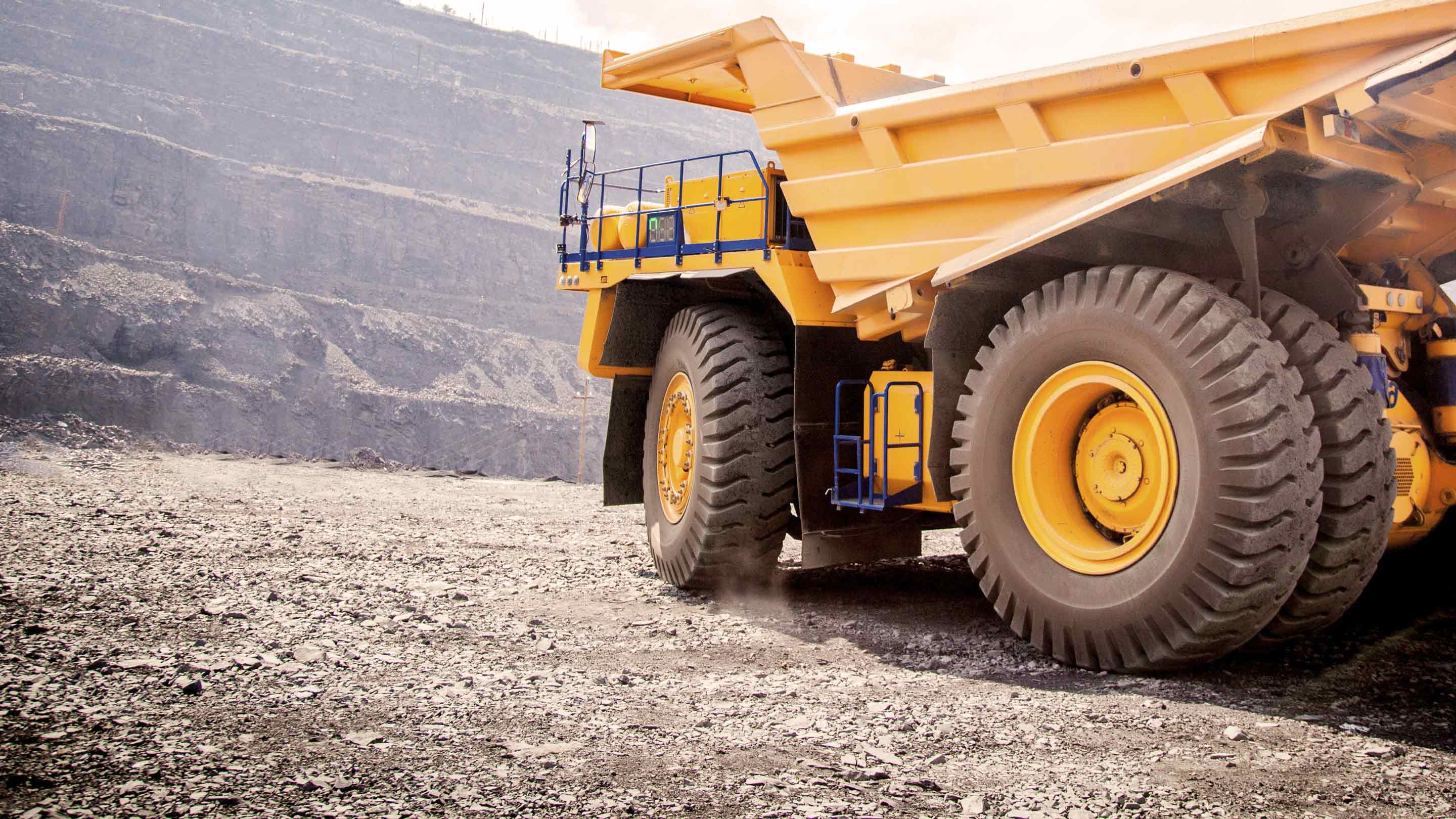 extreme duty vehicle at mining site