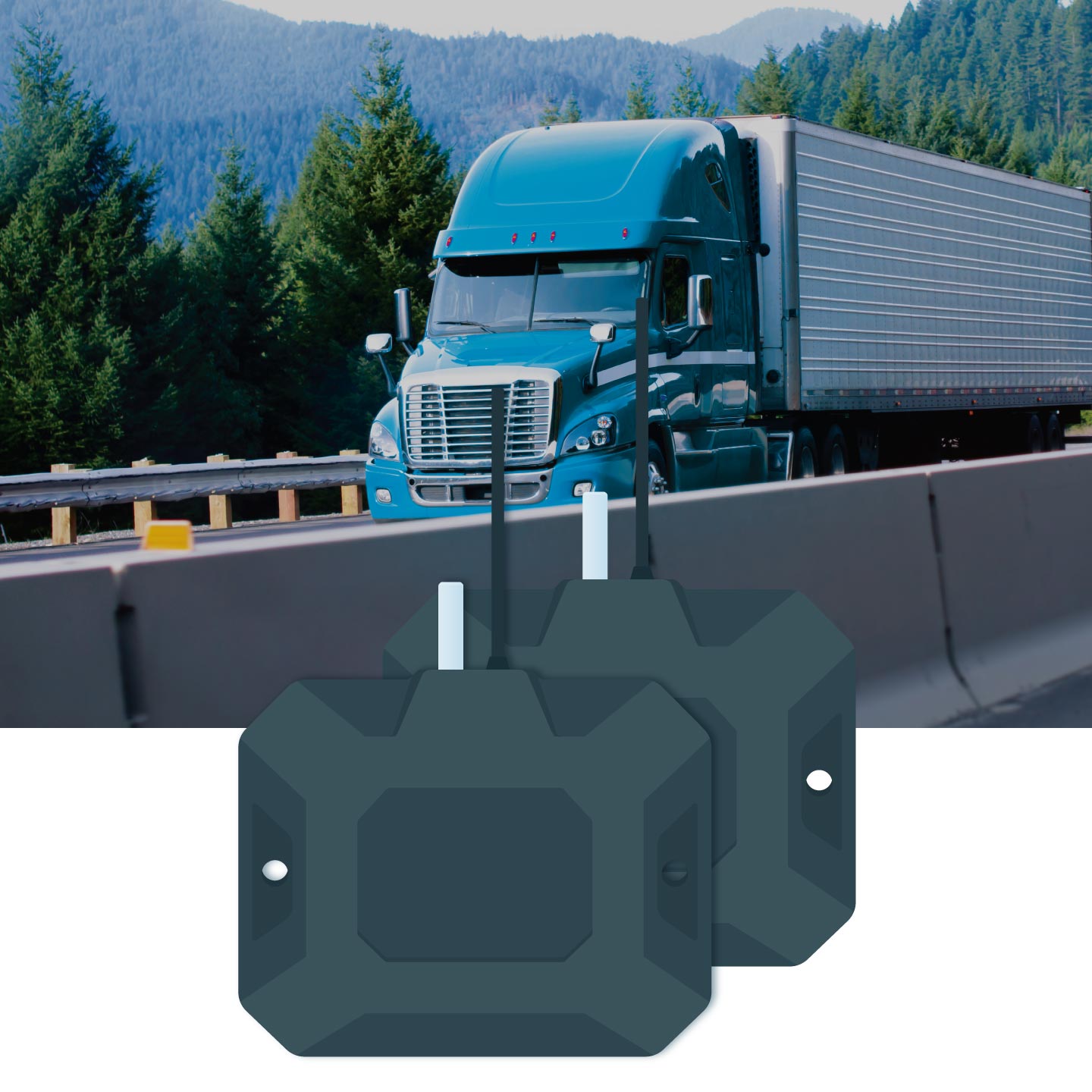 transport truck with a focus on tires