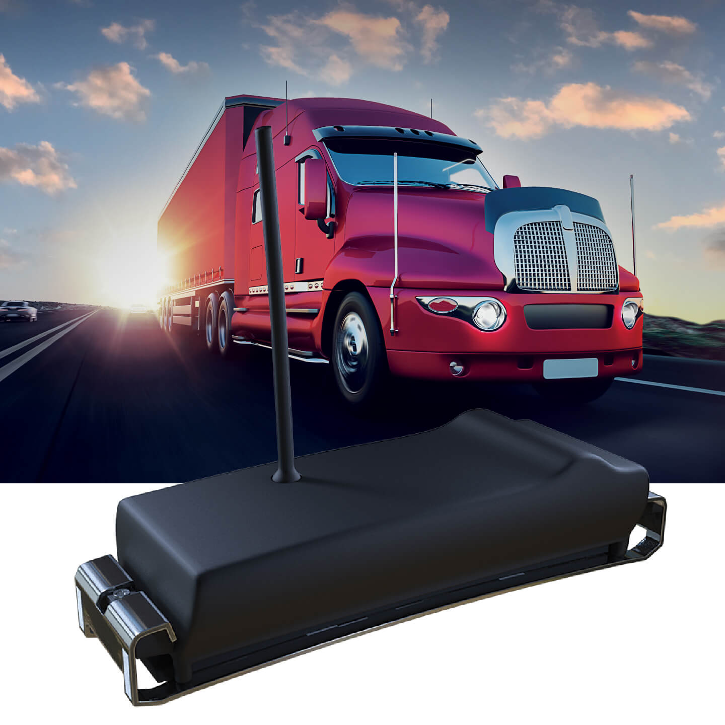 transport truck with a focus on tires